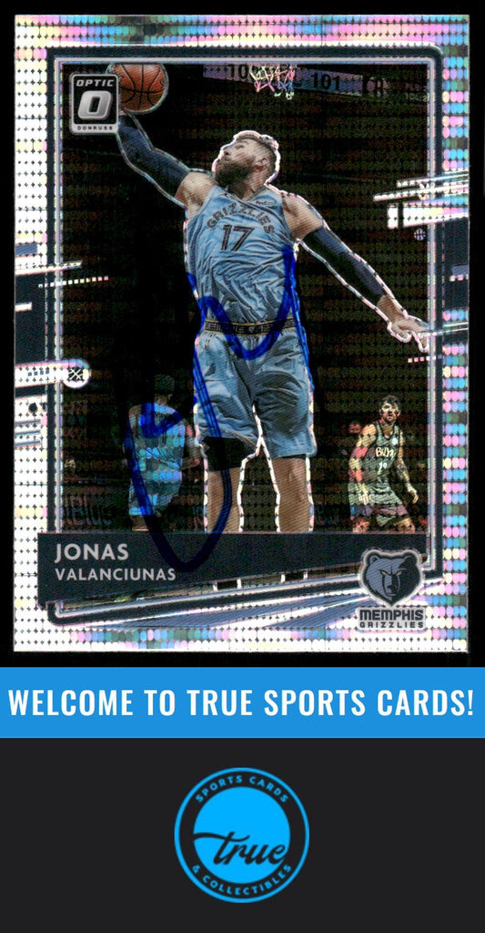 2020-21 Donruss Optic #128 Jonas Valanciunas Silver Pulsar AUTO