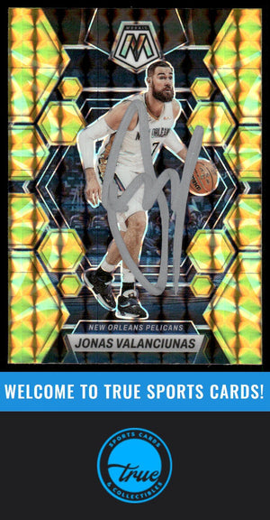 2022-23 Panini Mosaic #182 Jonas Valanciunas Reactive Yellow REACTIVE AUTO