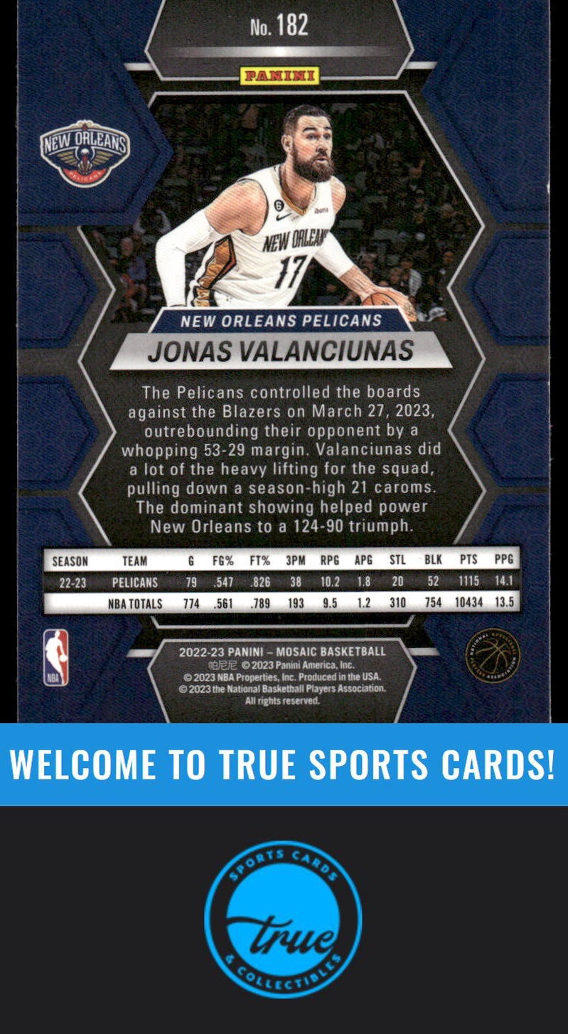 2022-23 Panini Mosaic #182 Jonas Valanciunas AUTO