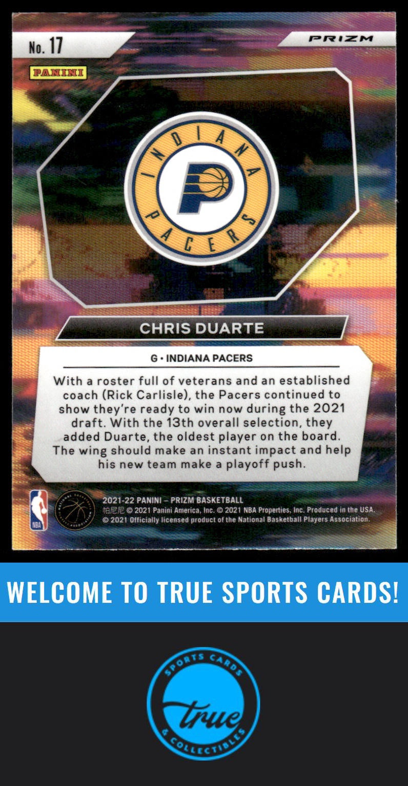2021-22 Panini Prizm #17 Chris Duarte Instant Impact Prizms Silver AUTO