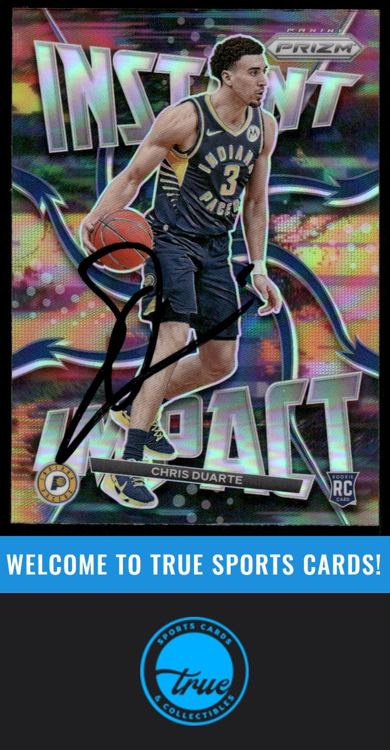 2021-22 Panini Prizm #17 Chris Duarte Instant Impact Prizms Silver AUTO