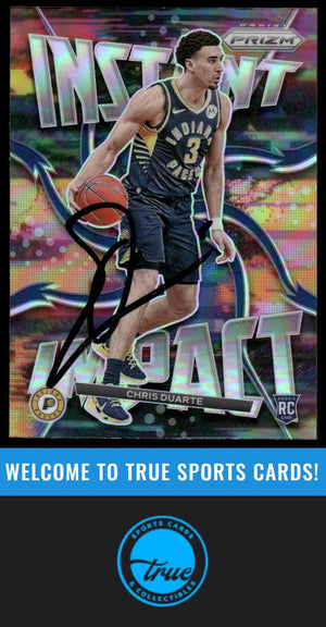 2021-22 Panini Prizm #17 Chris Duarte Instant Impact Prizms Silver AUTO