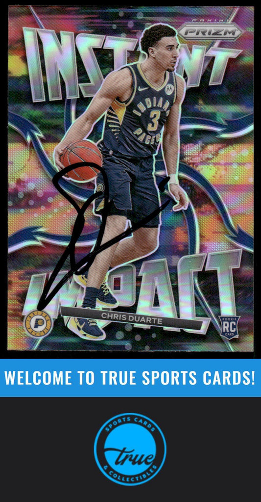 2021-22 Panini Prizm #17 Chris Duarte Instant Impact Prizms Silver AUTO