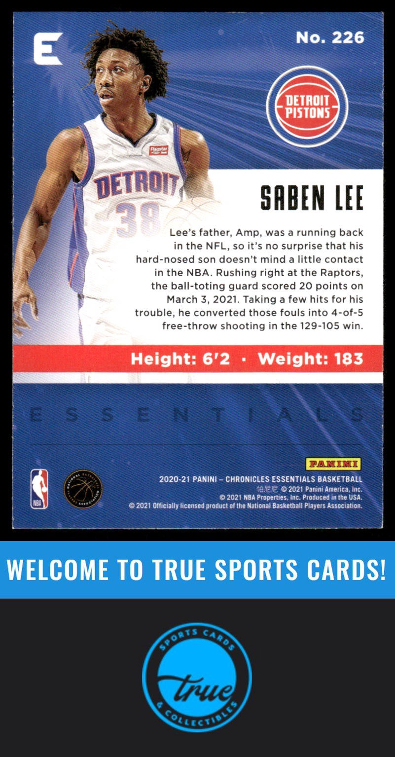 2020-21 Panini Chronicles #226 Saben Lee Green AUTO