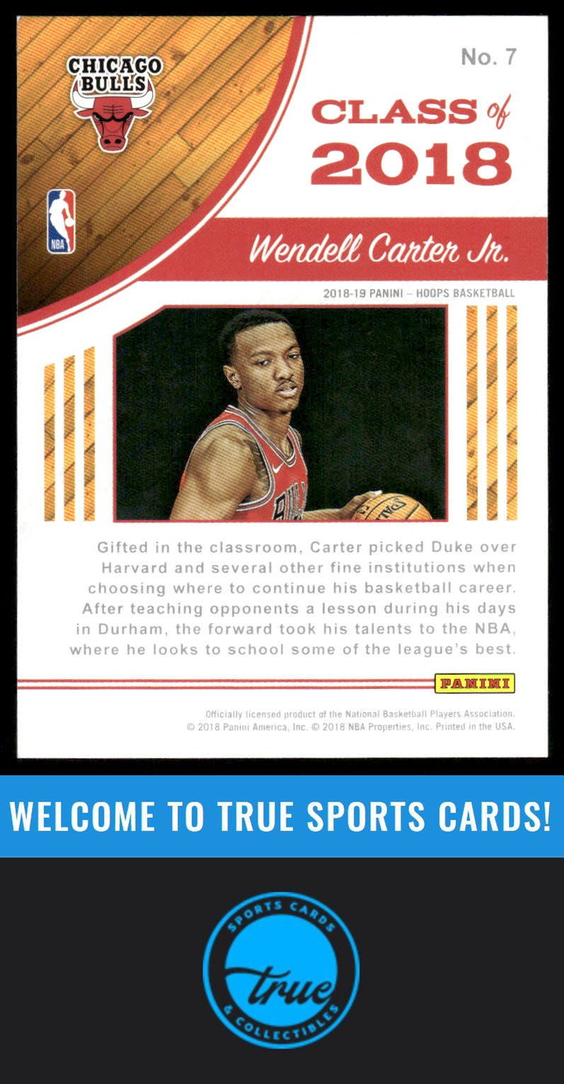 2018-19 Hoops #7 Wendell Carter Jr. Class of 2018 AUTO