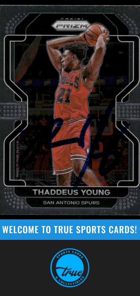 2021-22 Panini Prizm #118 Thaddeus Young AUTO