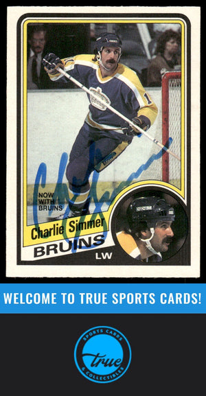 1984-85 O-Pee-Chee #90 Charlie Simmer AUTOGRAPH