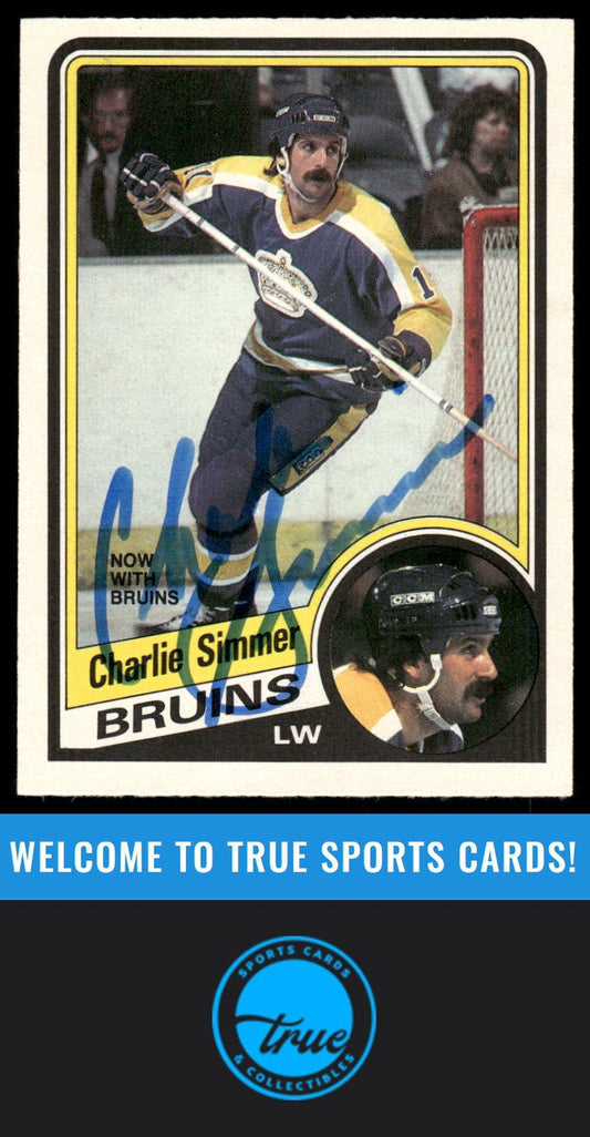 1984-85 O-Pee-Chee #90 Charlie Simmer AUTOGRAPH