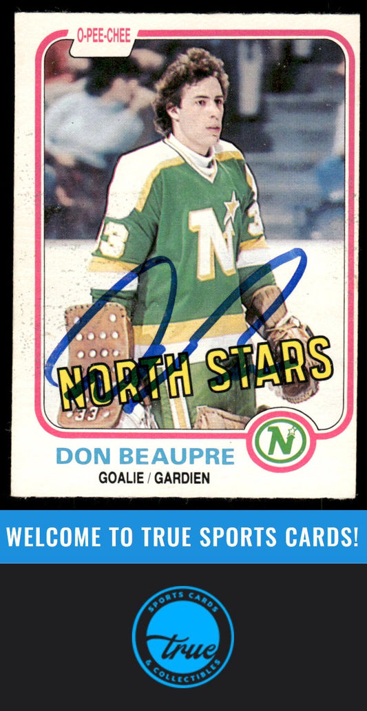 1981-82 O-Pee-Chee #159 Don Beaupre AUTOGRAPH