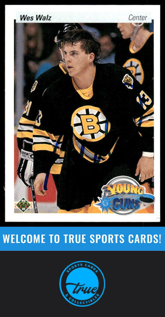 1990-91 Upper Deck French #527 Wes Walz AUTOGRAPH