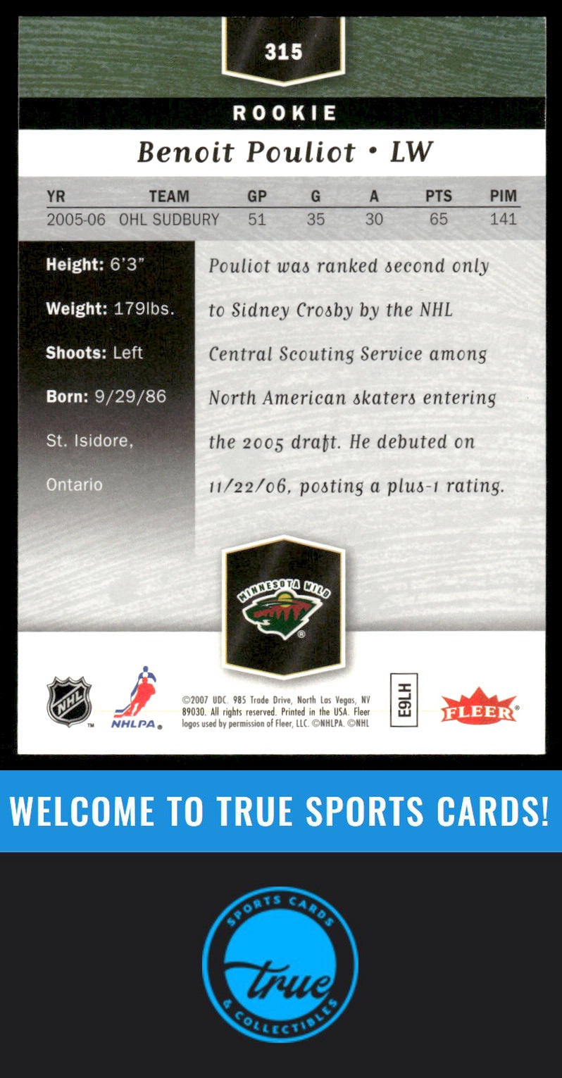 2006-07 Flair Showcase #315 Benoit Pouliot AUTOGRAPH
