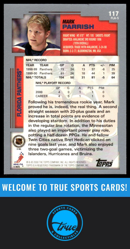 2000-01 Topps #117 Mark Parrish AUTOGRAPH