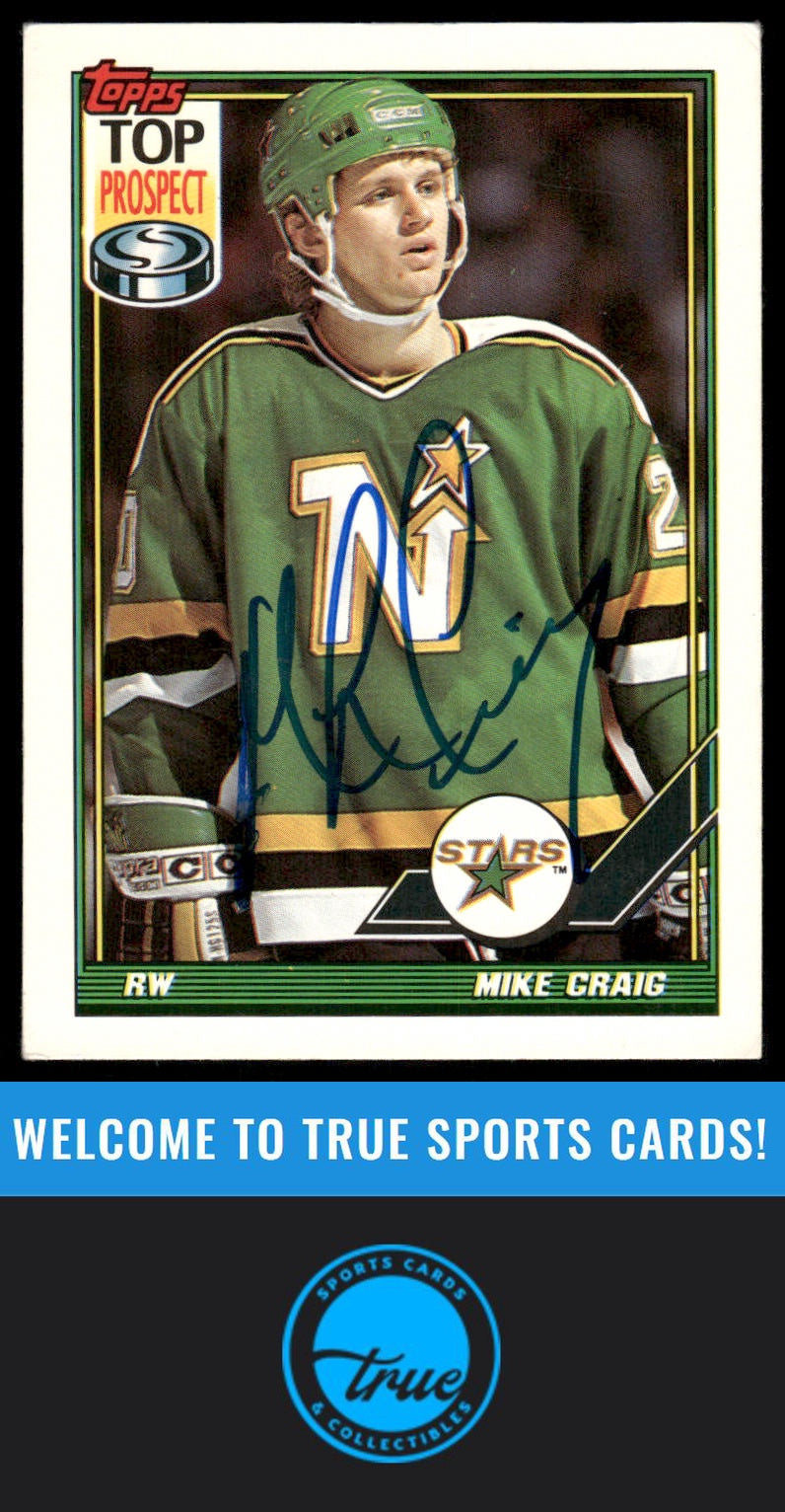 1991-92 Topps #187 Mike Craig AUTOGRAPH