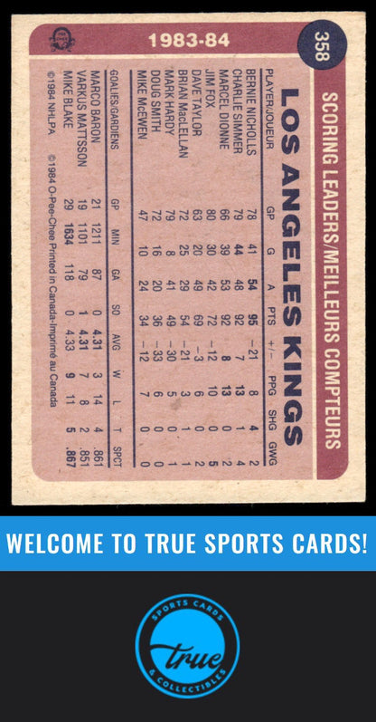 1984-85 O-Pee-Chee #358 Charlie Simmer AUTOGRAPH