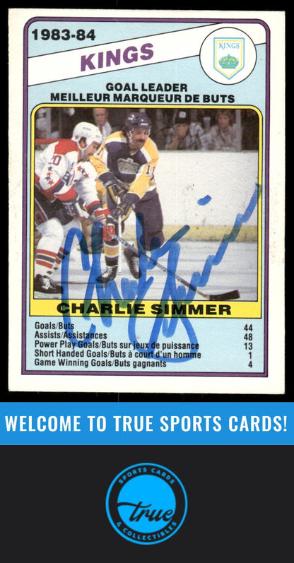 1984-85 O-Pee-Chee #358 Charlie Simmer AUTOGRAPH
