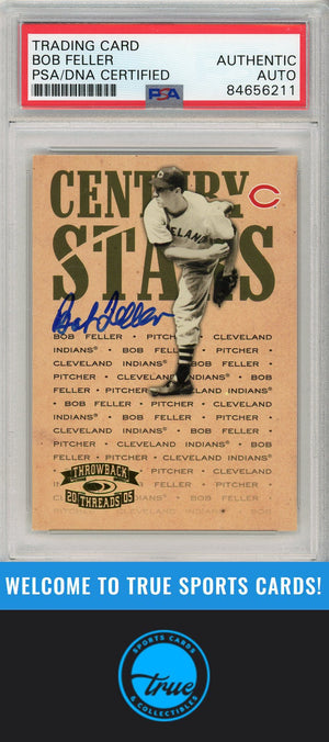 2005 Donruss Throwback Threads #CS-19 Bob Feller Century Stars PSA/DNA AUTOGRAPH