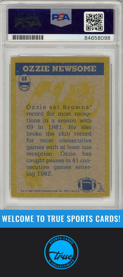 1982 Topps #68 OZZIE NEWSOME PSA Authentic AUTOGRAPH