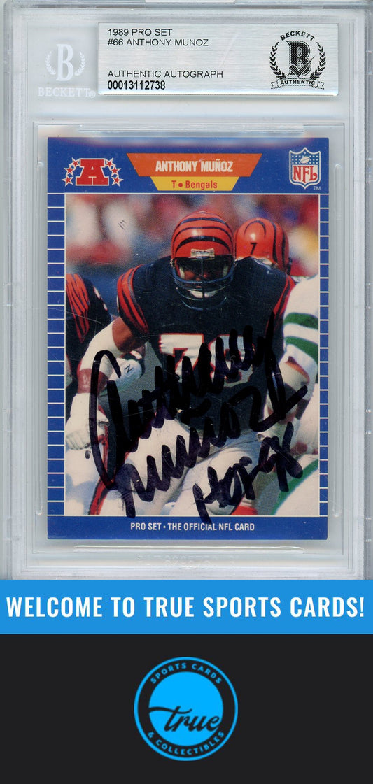 1989 Pro Set #66 Anthony Munoz BGS Authentic AUTOGRAPH