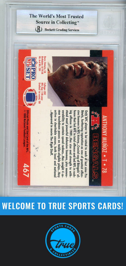 1990 Pro Set #467 Anthony Muñoz BGS Authentic AUTOGRAPH