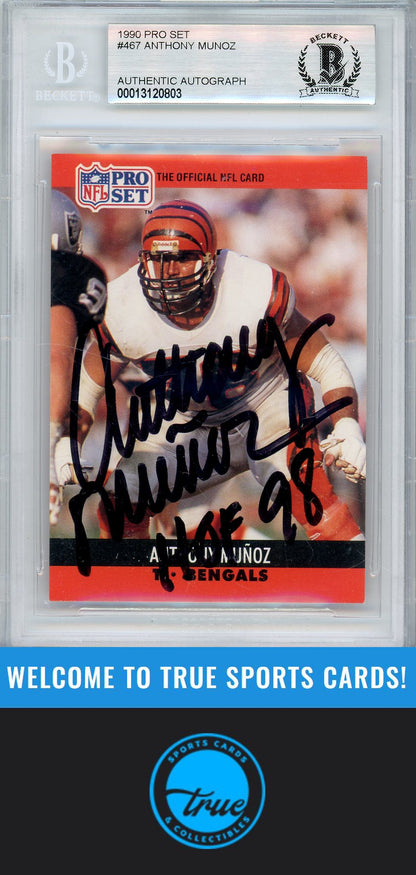 1990 Pro Set #467 Anthony Muñoz BGS Authentic AUTOGRAPH