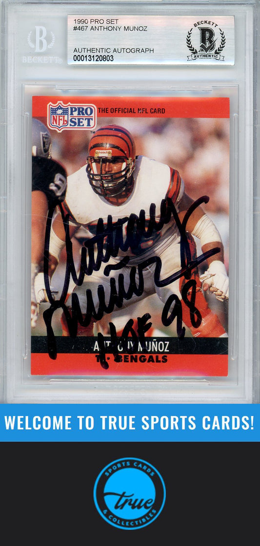 1990 Pro Set #467 Anthony Muñoz BGS Authentic AUTOGRAPH