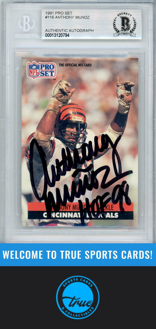 1991 Pro Set #116 Anthony Munoz BGS Authentic AUTOGRAPH