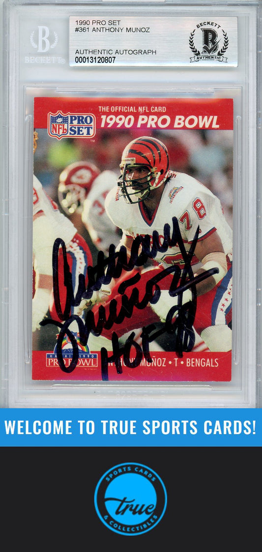 1990 Pro Set #361 Anthony Munoz BGS Authentic AUTOGRAPH