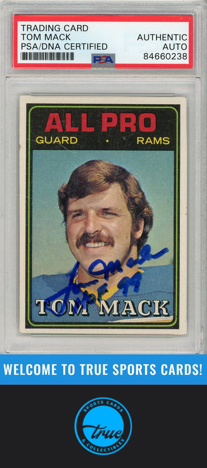 1974 Topps #126 Tom Mack PSA Authentic AUTOGRAPH