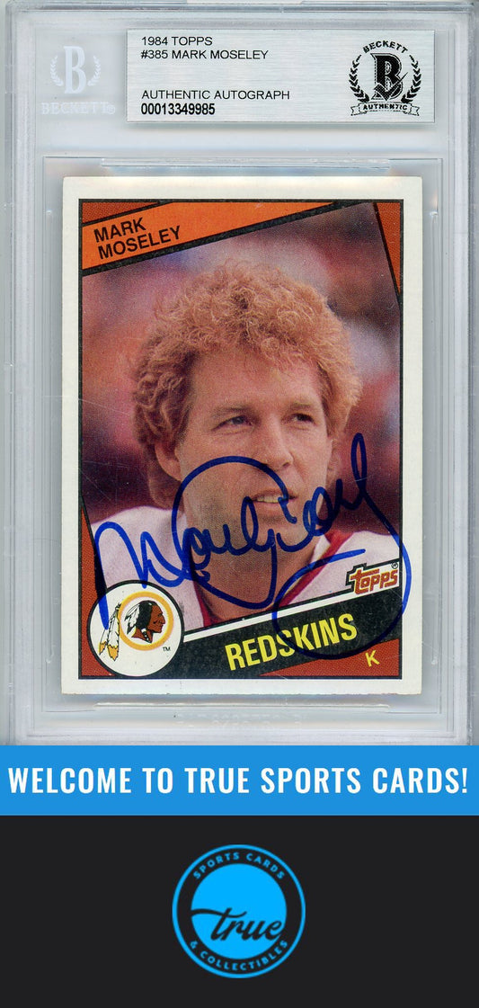 1984 Topps #385 Mark Moseley BGS Authentic AUTOGRAPH