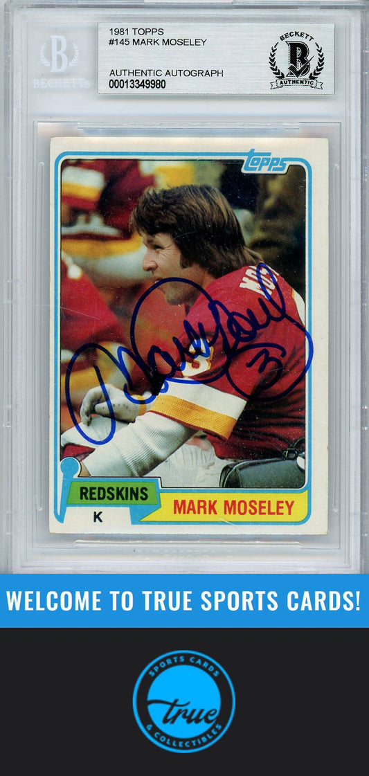 1981 Topps #145 Mark Moseley BGS Authentic AUTOGRAPH