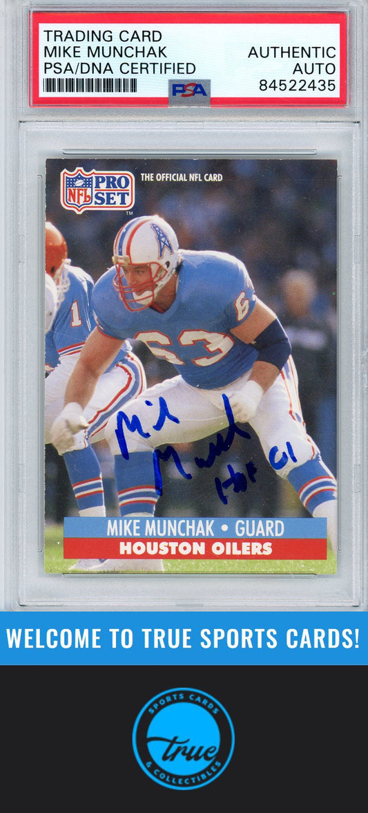 1991 Pro Set #168 Mike Munchak PSA Authentic AUTOGRAPH