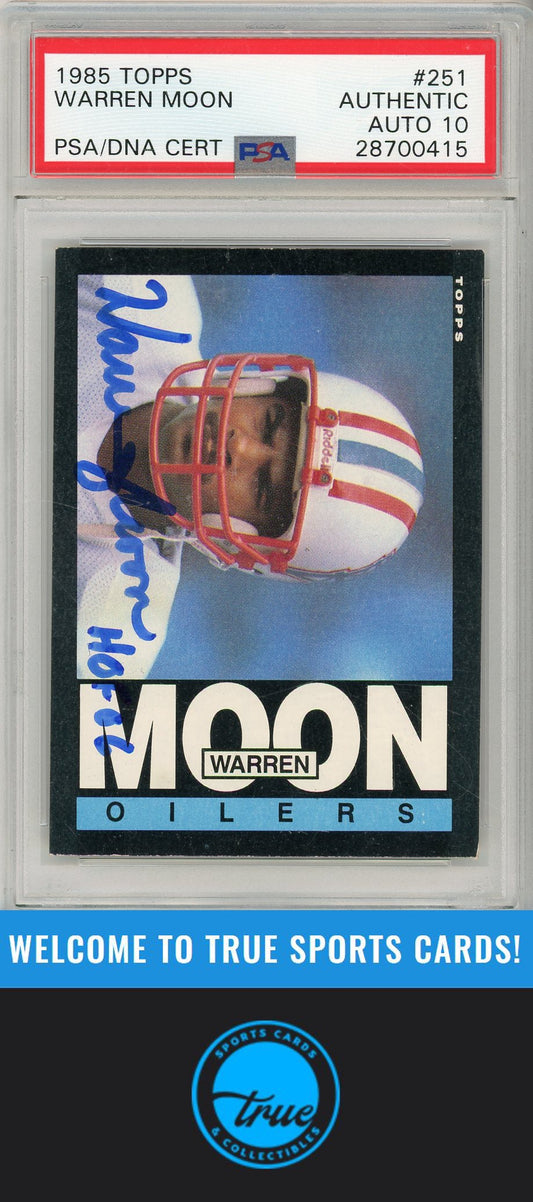 1985 Topps #251 Warren Moon PSA/DNA AUTOGRAPH GRADE 10 RC