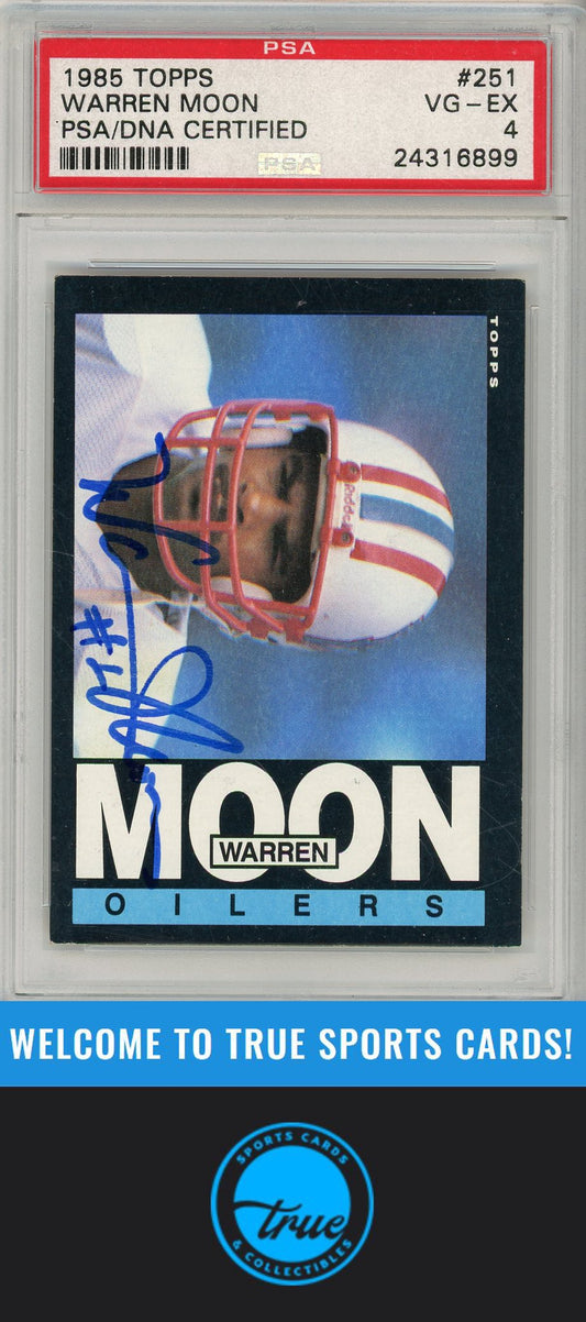 1985 Topps #251 Warren Moon PSA Authentic AUTO ROOKIE