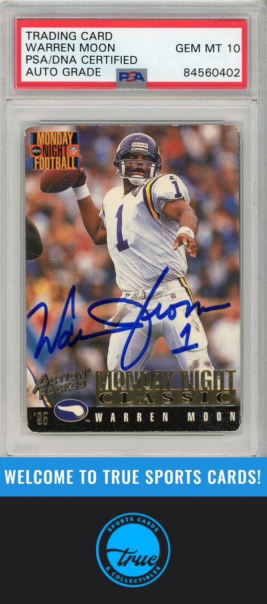 1995 Action Packed MNF #112 Warren Moon PSA Authentic AUTOGRAPH