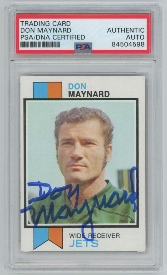 1973 Topps Don Maynard #175 Auto - PSA/DNA