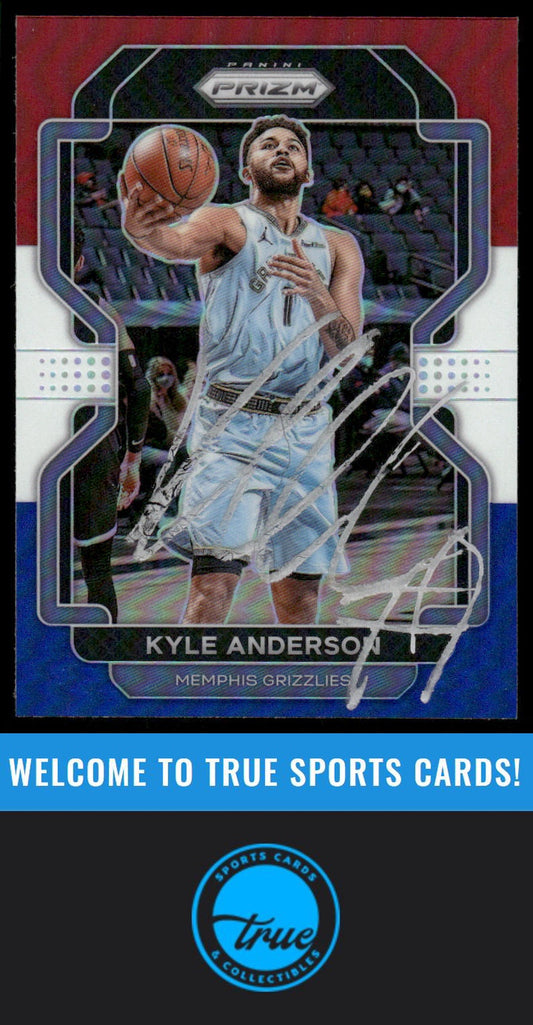 2021-22 Panini Prizm #211 Kyle Anderson Red White and Blue AUTOGRAPH