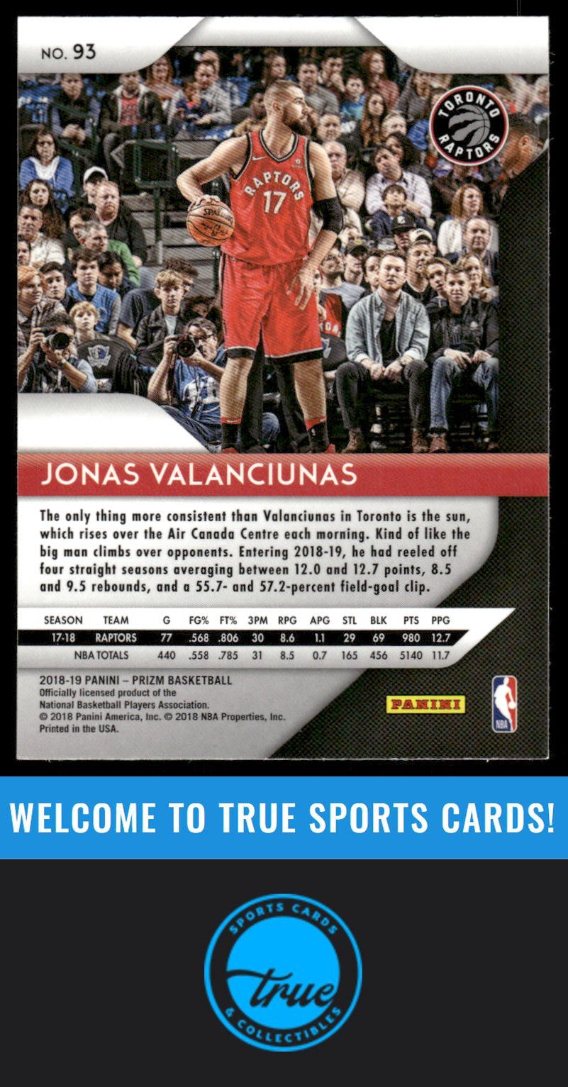 2018-19 Panini Prizm #93 Jonas Valanciunas AUTOGRAPH