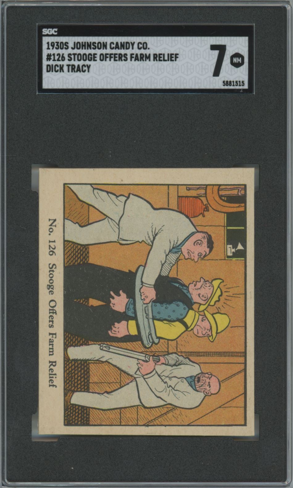 1930's Johnson Candy Co. Stooge Offers Farm Relief #126 Dick Tracy - SGC 7