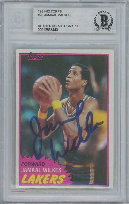 1981-82 Topps #23 Jamaal Wilkes Auto - Beckett Authentic (3443)