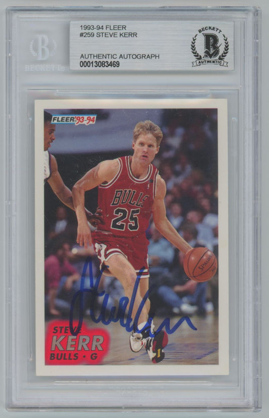 1993-94 Fleer Steve Kerr #259 Auto - Beckett Authentic