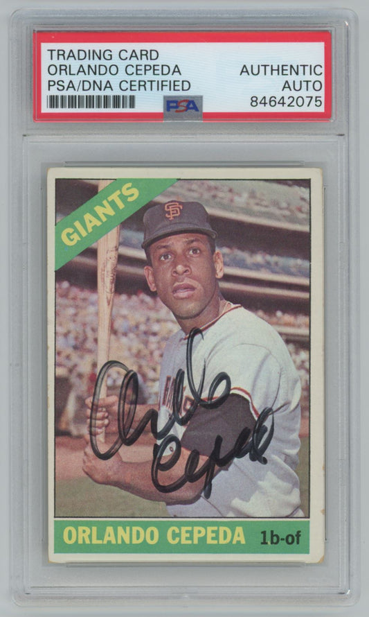 1966 Topps Orlando Cepeda Auto - PSA/DNA