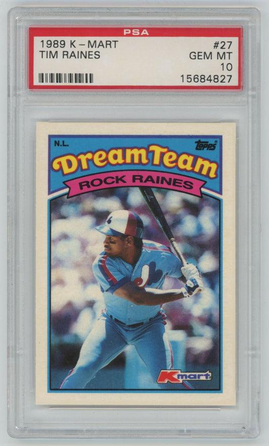 1989 K-Mart Tim Raines #27 - PSA 10