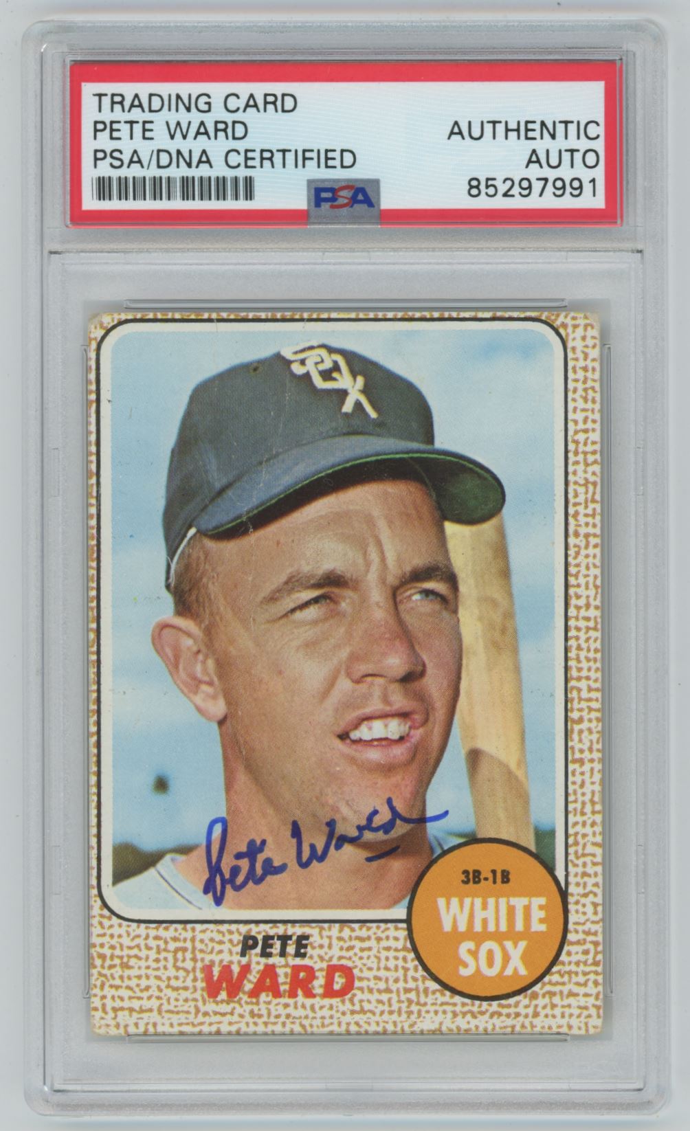 1968 Topps Pete Ward Auto - PSA/DNA Authentic (7991)