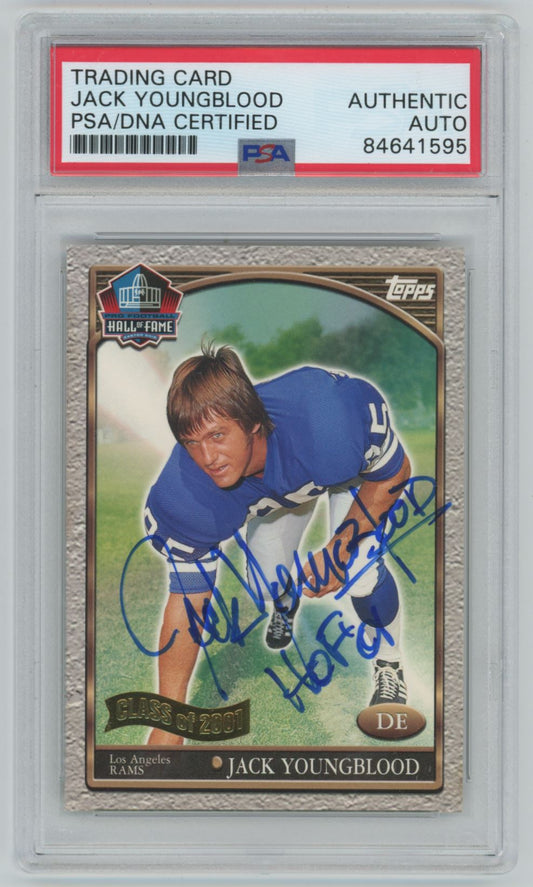 2001 Topps Hall of Fame Jack Youngblood Auto - PSA/DNA