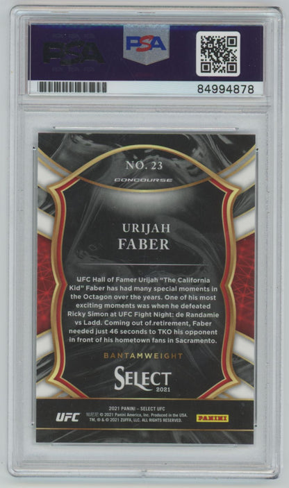 2021 Select UFC Urijah Faber #23 Auto - PSA/DNA Authentic