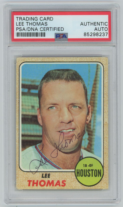 1968 Topps Lee Thomas Auto - PSA/DNA Authentic (8237)