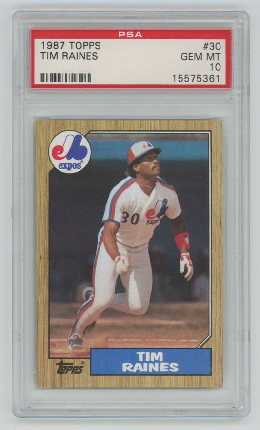 1987 Topps Tim Raines #30 - PSA 10