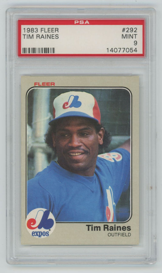 1983 Fleer Tim Raines #292 - PSA 9