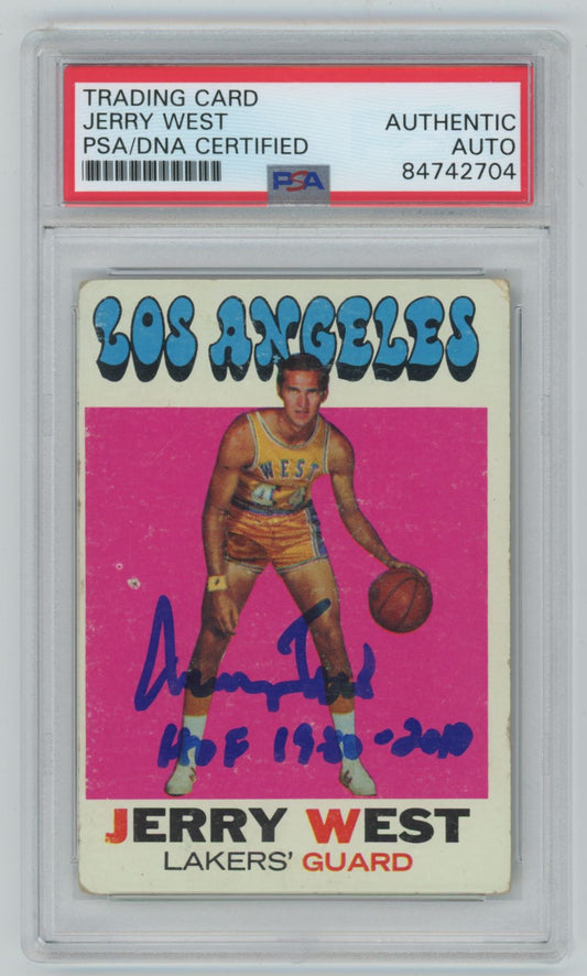 1971 Topps #50 Jerry West Auto - PSA/DNA (2704)