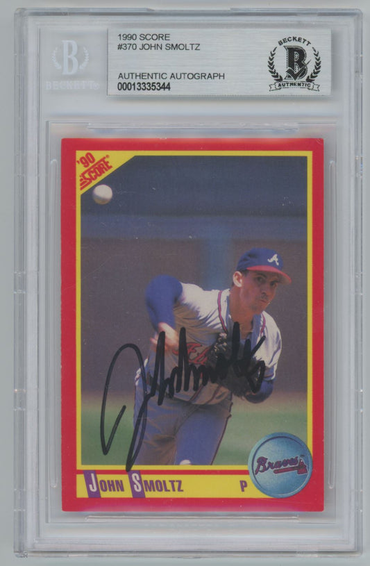 1990 Score John Smoltz Auto - Beckett Authentic